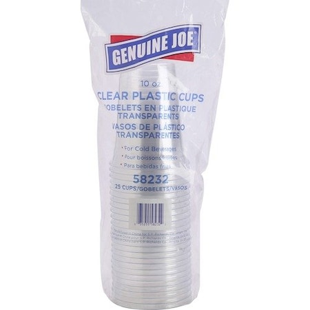 Genuine Joe CUP, COLD, 10OZ, CLR, 25PK GJO58232